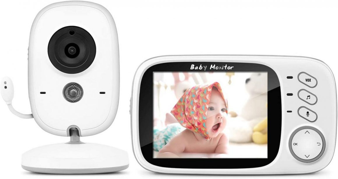 Moniteur Bébé BOIFUN Babyphone Vidéo Caméra Surveillance Numérique Sans Fil avec 3.2”LCD